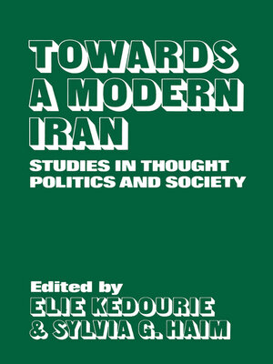 cover image of Towards a Modern Iran